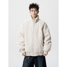 现货美式高街休闲夹克冬季三防立领纯色户外工装加厚棉服外套，男装夹克，电商A486
