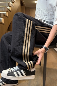 冰丝薄款激光冲孔拖地长裤男运动休闲裤K8530-特P30图片