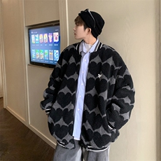 1港风情侣两面穿棉衣男麂皮绒羊羔毛夹克棉服男外套8702P110控148，男装夹克，星座226-2