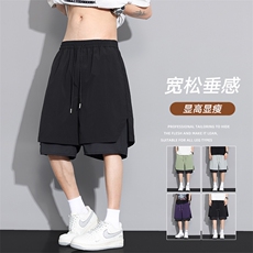 现货夏季工装短裤男ins潮牌休闲百搭潮流痞帅五分裤D02517-P43，男装牛仔裤，星座308B-2