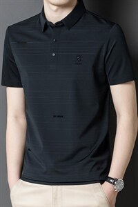 2022男装polo衫体恤衫男士短袖百搭商务翻领夏季新款休闲T恤图片