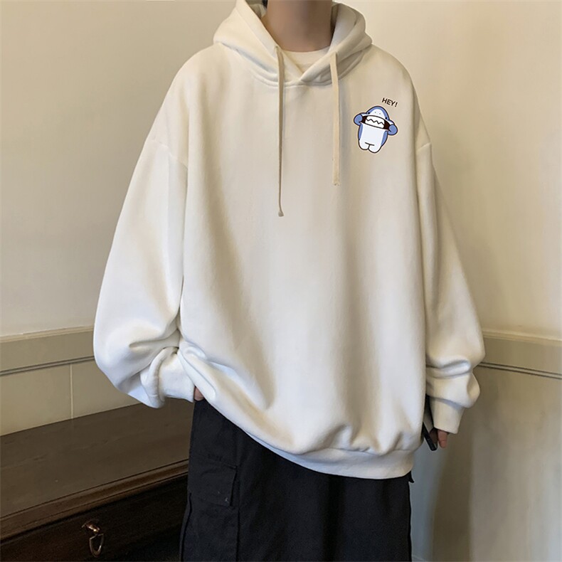 纯棉连帽卫衣男大码运动帽衫宽松薄WY2167-P35 加绒款-P40图片
