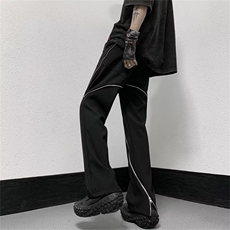 微弹春秋运动裤时尚潮牌纯色直筒潮休闲裤宽松型7127P53，男装休闲裤，星座410-2