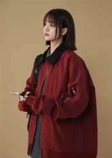 现货春季宽松翻领拼接夹克潮设计款小众外套XZ811A-JK3010-P88，男装夹克，星座811A