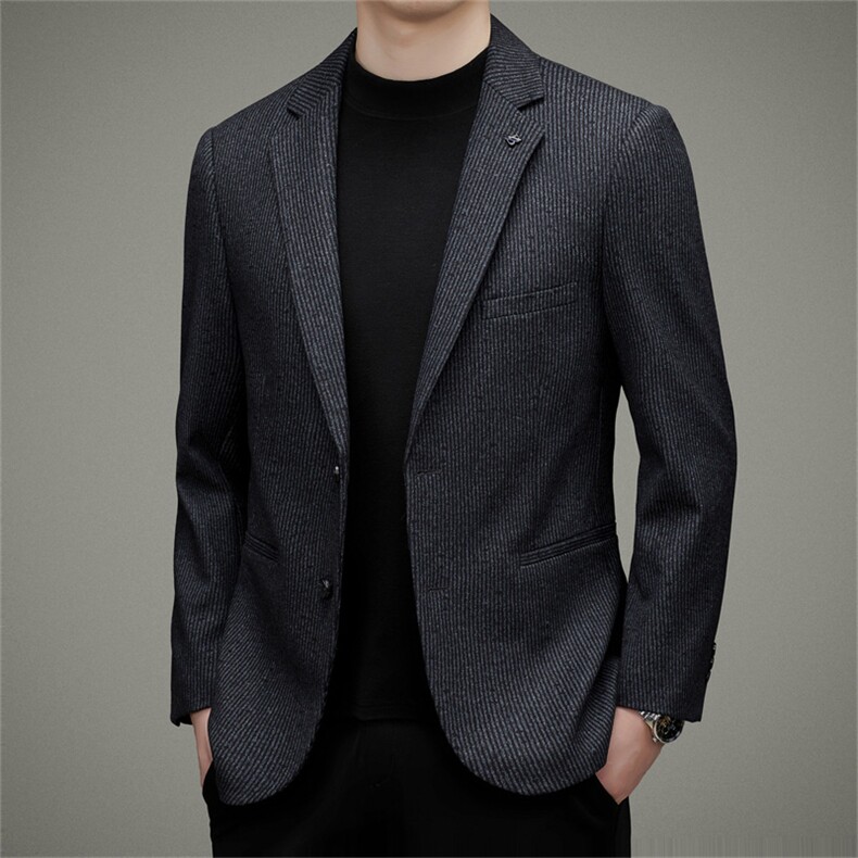 DJ3370钱塘2020-3秋冬季新款商务休闲简约中年男士西服外套P170,男装西服,钱塘207-3