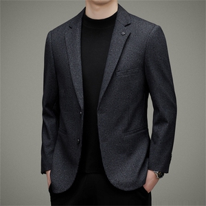 DJ3370钱塘2020-3秋冬季新款商务休闲简约中年男士西服外套P170图片