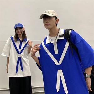2025夏新款文艺ins简约学院时尚宽松短袖T恤 T535 P35图片