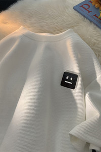 春夏华夫格趣味绣标短袖T恤M~5XL XZ604-DT401-P25控38图片