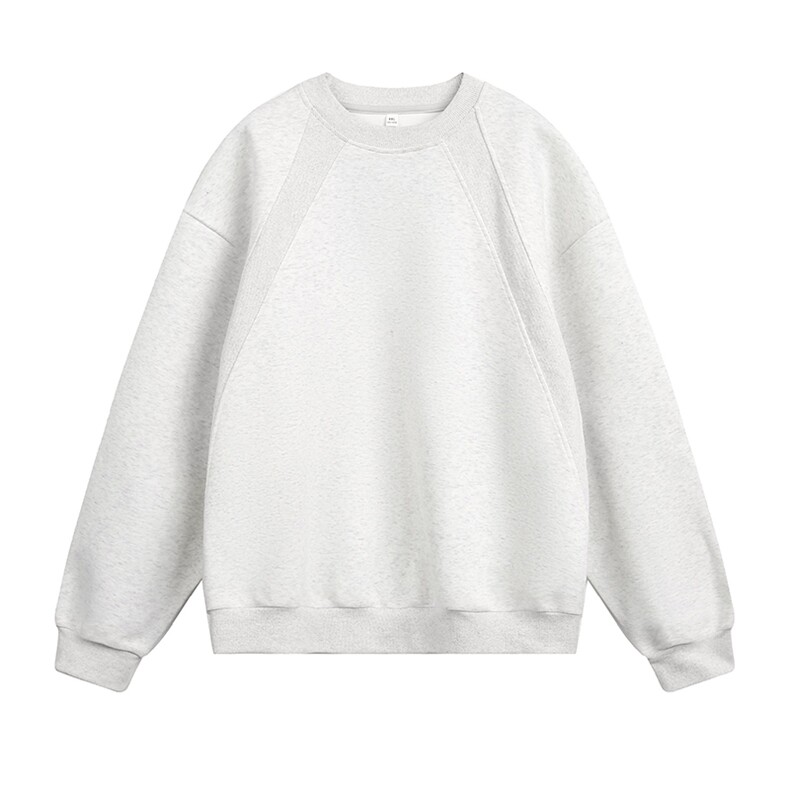 480G重磅加绒硬挺boxy男女春装美式高街结构螺纹拼接圆领卫衣外套,女装短外套,电商A443