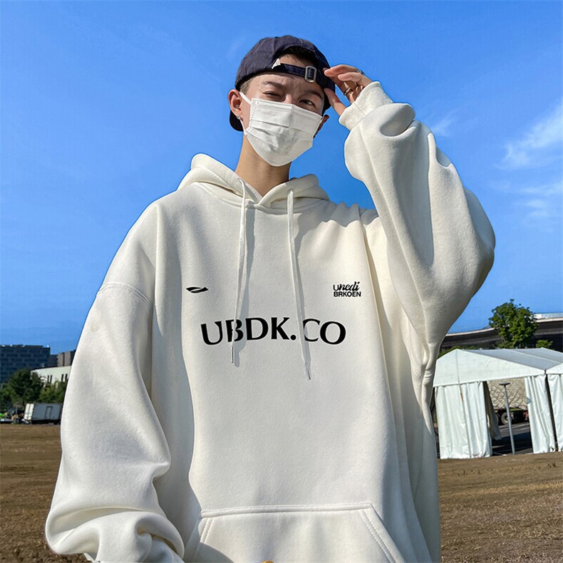 抖音得物供货可提供视频秋冬重磅美式宽松连帽卫衣DL2323,男装卫衣,电商A486