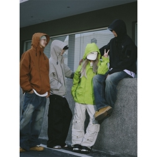 户外情侣装连帽上衣服春秋季新款复古男女宽松夹克外套WF90-p58，男装夹克，星座1008