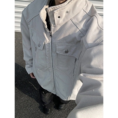 春秋季新款工装外套男款做旧宽松休闲百搭夹克，男装夹克，星座410-7