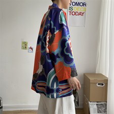 夏季大码港风日系外套防晒服和服开衫薄款道袍披风汉服潮F12/P40，男装衬衫，钱塘713