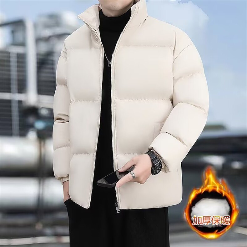 冬季纯色立领棉衣男女新款棉袄情侣装面包服保暖短款棉服外套,男装棉衣,星座1210-1