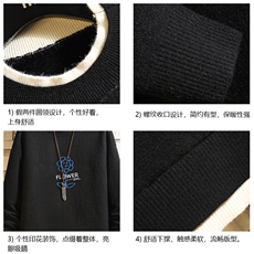 控78假两件毛衣男大码加绒针织衫男毛线衣M80274-P55加绒P70，男装针织衫/毛衣，电商A040A