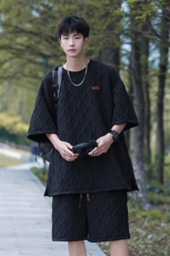 短袖T恤DT77021P35短裤男DK77019P35大码休闲套装TZ77020P70控98，男装T恤，星座227-7