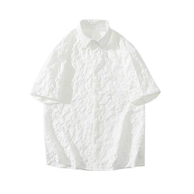 特批32无差价2023大码翻领短袖衬衫男高级感衬衣外套CD22005短袖,男装衬衫,电商A001-1