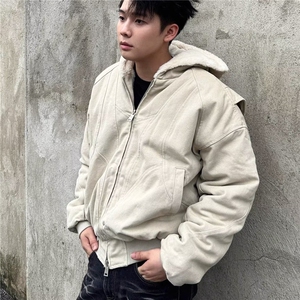 衣服2025新款套装秋季复古夹克男装潮流日系工装外套搭配直筒长袖图片