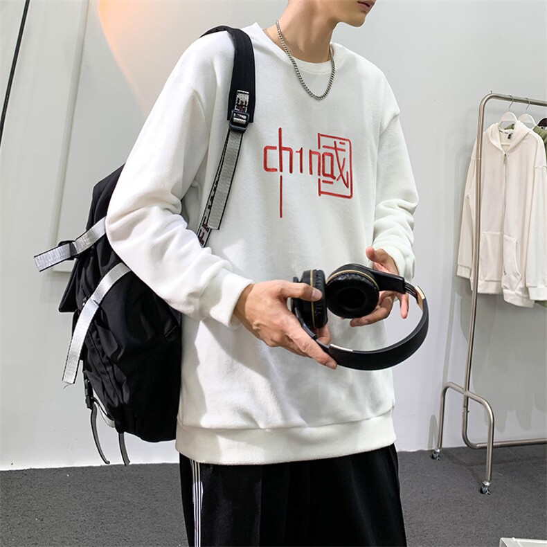 跨境外贸奥粒绒保暖卫衣男港风潮牌百搭外套W2291P30,男装卫衣,星座914