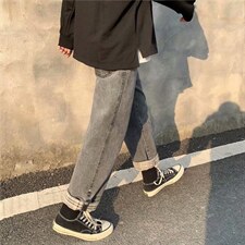 现货直筒牛仔裤男士新款潮牌ins港风阔腿九分裤子男宽松NK51-p45,男装牛仔裤,星座1008-1