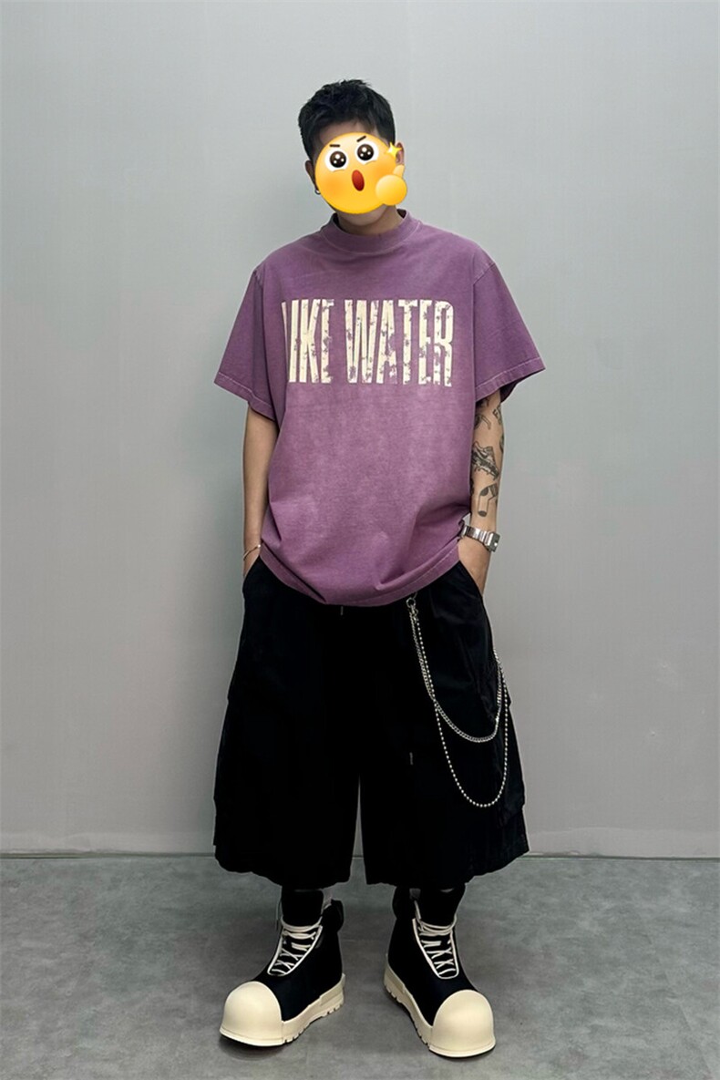 （网图慎用）特批P40无差价时尚链条装饰纯色大码七分裤男K5696,男装牛仔裤,电商A001