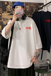 Q11276-P30 春夏季七分袖t恤男大码五分袖男短袖中袖图片