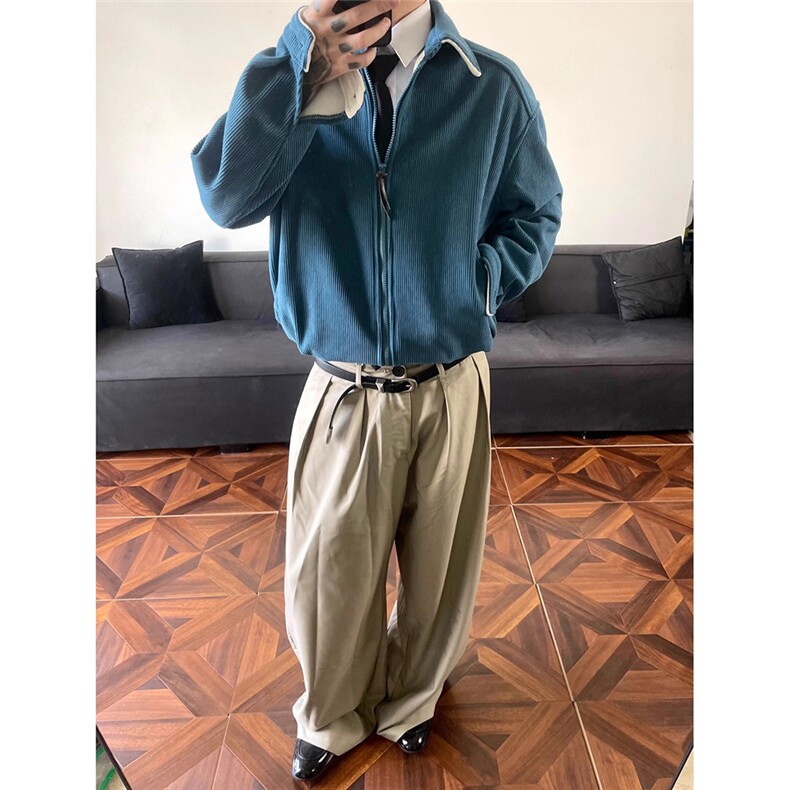 网图老钱风Cleanfit复古加厚灯芯绒短款夹克外套W1779/特P70,男装夹克,电商B350