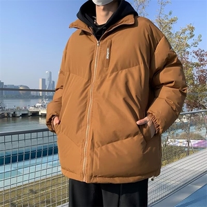 男款冬季潮流宽松立领棉衣加厚棉袄子美式复古面包服外套图片