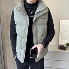 短款立领羽绒马夹男休闲日系面包服保暖外套马甲背心M05-P120，男装背心/马甲，电商A239
