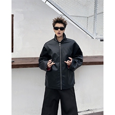 痞帅皮衣外套男士春季新款潮流韩版PU皮休闲棒球服机车夹克，男装夹克，星座410-6（原星座1304-1）