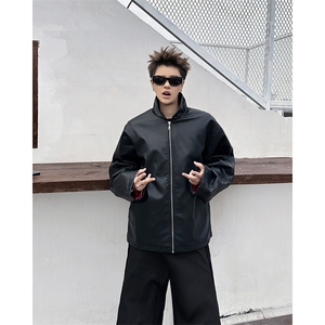 痞帅皮衣外套男士春季新款潮流韩版PU皮休闲棒球服机车夹克图片