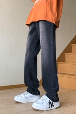 B221美式ins高街小众百搭纯色微喇牛仔裤LK22087-P55控78，男装牛仔裤，电商B221