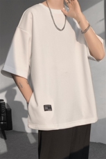 8XL-M特大码美式男T侧面隐形口袋宽松内搭上衣冰丝短袖DX313P25，男装T恤，电商D206-1
