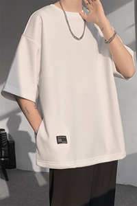 8XL-M 特大码美式男T侧面隐形口袋宽松内搭上衣冰丝短袖DX313P25图片