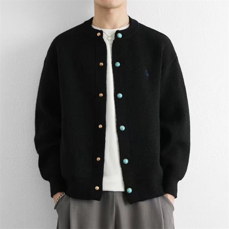 1506-1/M50161/P74绿松石棒球服外套男春秋季2025新款简约针织,女装短外套,星座1506-1