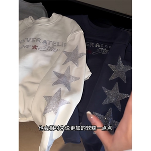 RT16P58美式复古套头星星卫衣图片