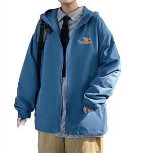 ！春秋新款港风休闲连帽夹克男宽松外套男装DJK245-P45图片