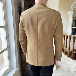 26做货-半里布男士休闲西装修身韩版西服外套上衣DX6945P175图片
