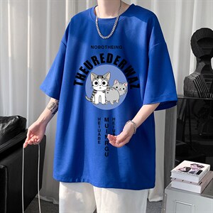 HT73160-P22 华夫格t恤男短袖男大码五分袖  短句风图片