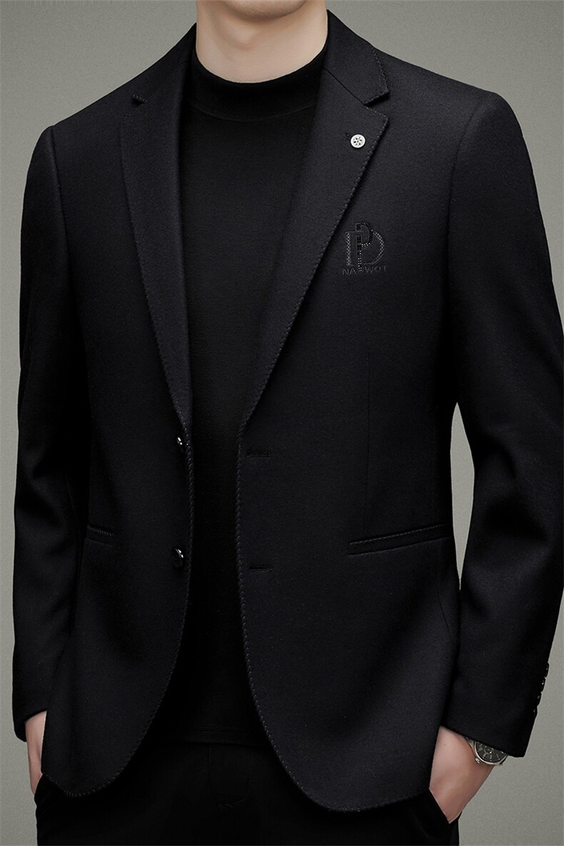 DJA638钱塘2020-3中年男士秋冬季合身百搭商务休闲西服外套P180,男装西服,钱塘207-3