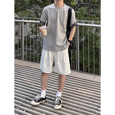 褶皱宽松百搭工装短裤DK0374-特批26，男装牛仔裤，星座313A(原308A-2)