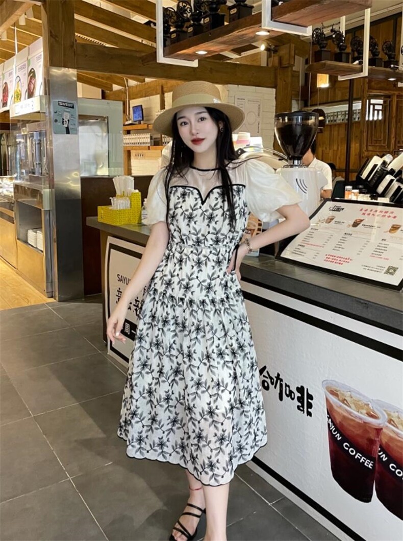 夏季连衣裙，女装连衣裙，一露玛娜