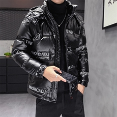 现货足压花直冲帽可拆卸男士短款轻薄羽绒服大码修身，男装羽绒服，星座301D-5(原星座1415）