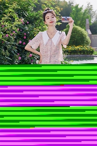 大码女装胖mm小香风盘扣蕾丝绣花连衣裙夏季假两件显瘦茶歇裙图片