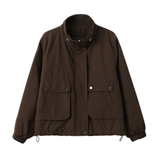 棉外套女秋冬加厚纯色简约保暖时尚加棉上衣女，女装棉衣/棉服，曼沙奕珂