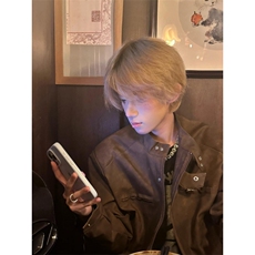 【有货】棕色皮衣外套男春秋款美式复古机车服夹克HT20HH-特P68，男装夹克，星座1007（原301D）