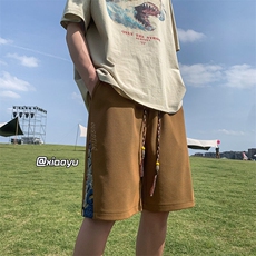 XZ616夏季新款风刺绣拼接百搭五分裤TY874M-5XLP35控48，男装休闲裤，星座512A（原616）