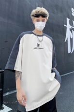 美式潮牌短袖T恤情侣款夏季高街撞色运动体恤XZ514-2-202423-P58，男装T恤，星座514-2(原B239)