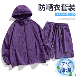 主推大货~夏季upf50+ 情侣户外防晒衣套装 F719特P65图片
