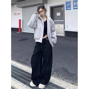 1506/QF980/P79美式解构通勤立领潮牌中性风保暖情侣棉服百搭外套图片
